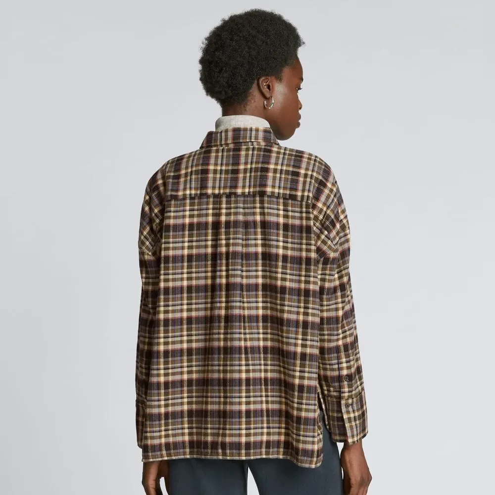 Everlane NWT The Boxy Plaid Flannel Size Small - Picture 2 of 12